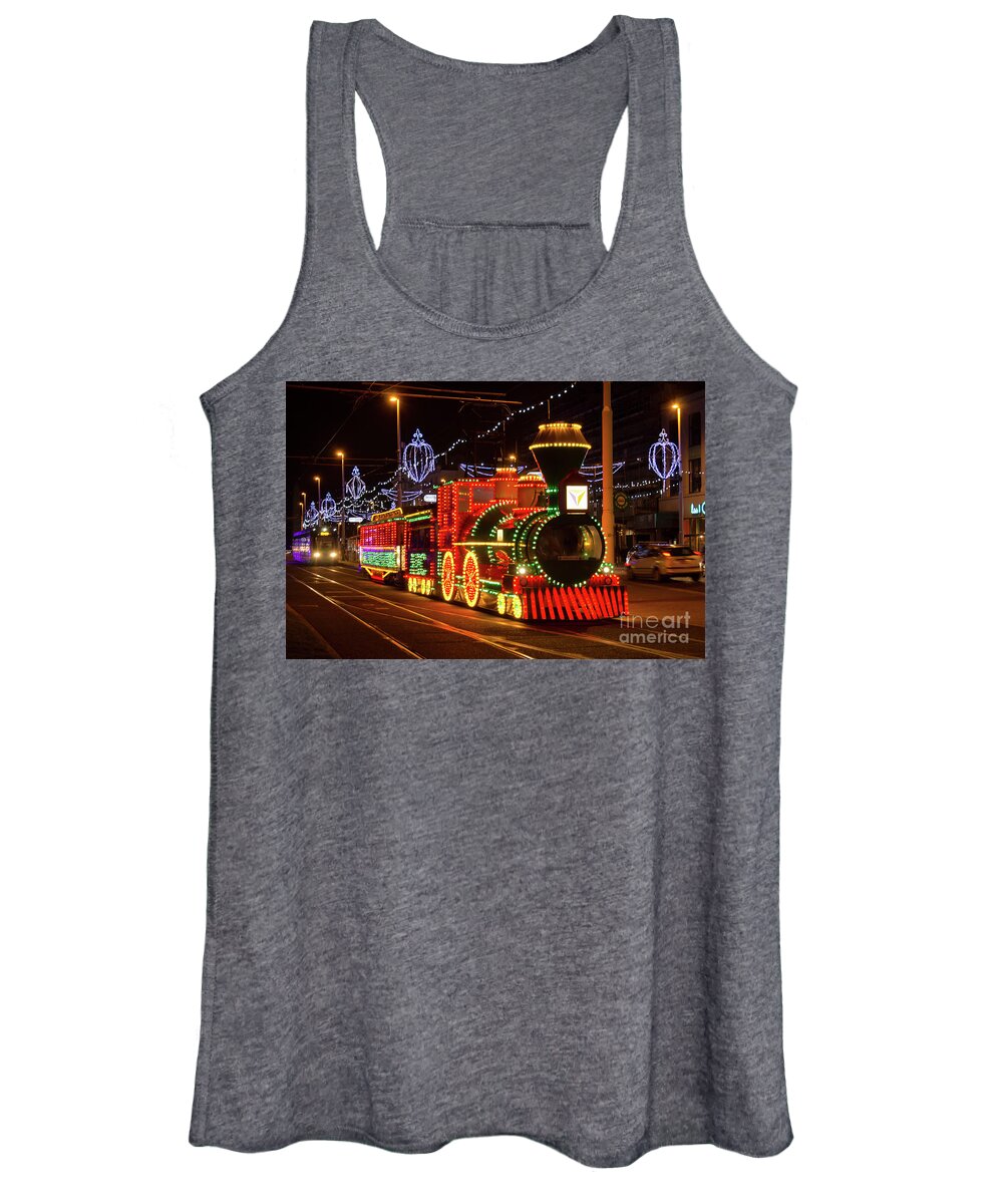 Blackpool Women's Tank Top featuring the photograph Blackpool tram by Steev Stamford