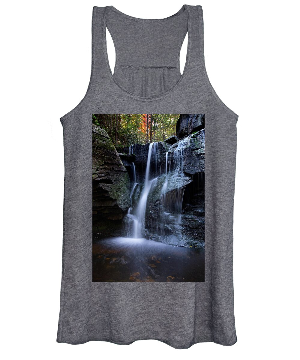 Waterfall Women's Tank Top featuring the photograph Blackwater Ribbons by C Renee Martin