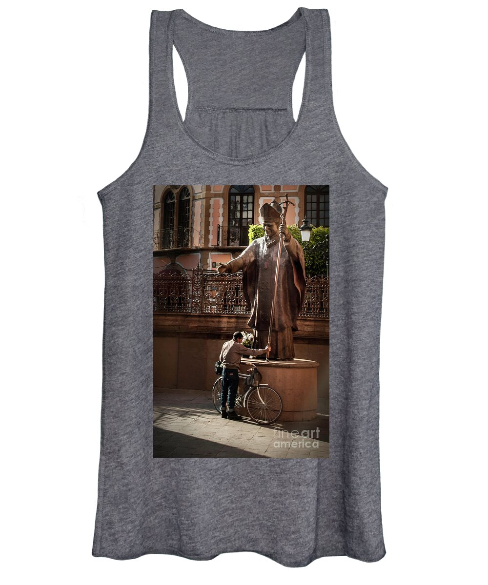 Priest Women's Tank Top featuring the photograph Bless you my son by Barry Weiss