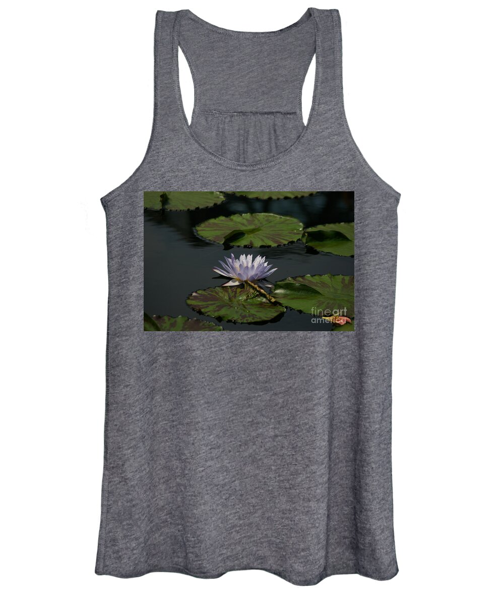 Blue Women's Tank Top featuring the photograph Blue Lotus Waterlily by Jackie Irwin