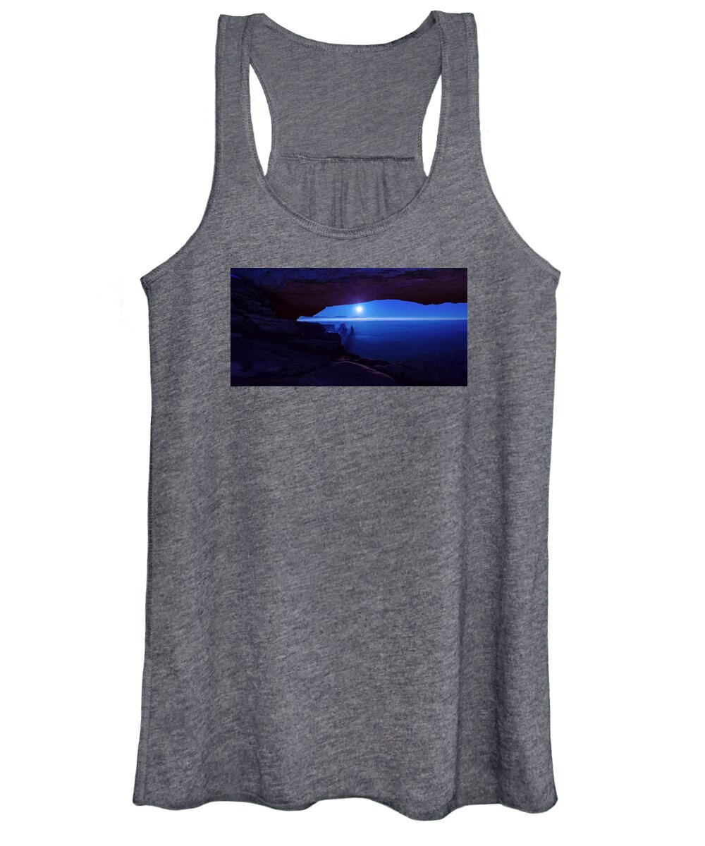 Mesa Arch Women's Tank Top featuring the photograph Blue Mesa Arch by Chad Dutson