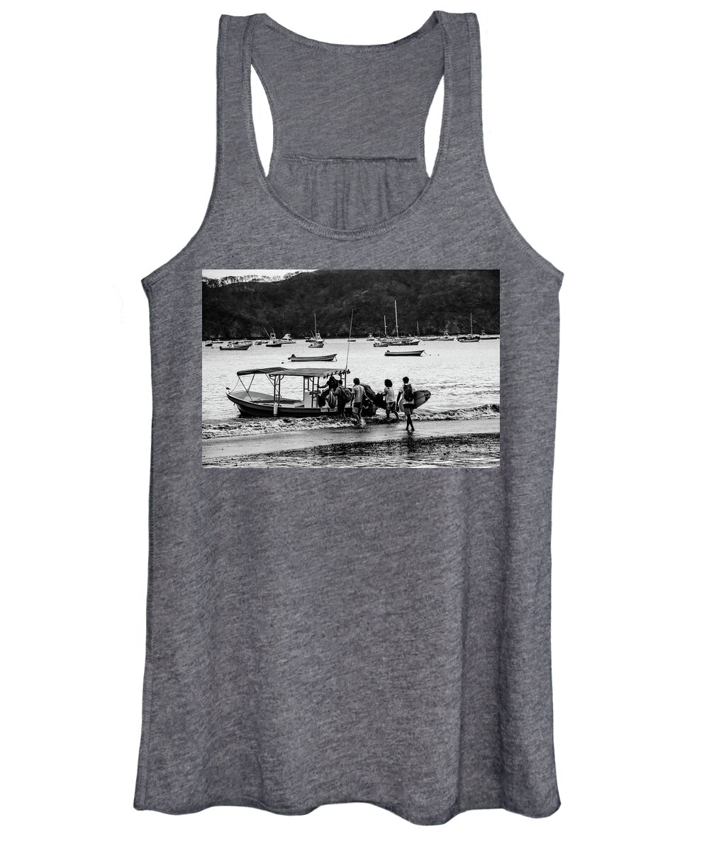 Surfing Women's Tank Top featuring the photograph Boats and Boards by D Justin Johns