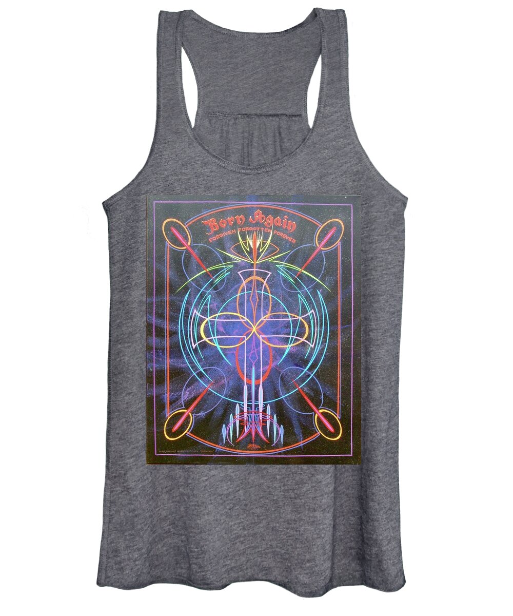 Jesus Women's Tank Top featuring the painting Born Again by Alan Johnson