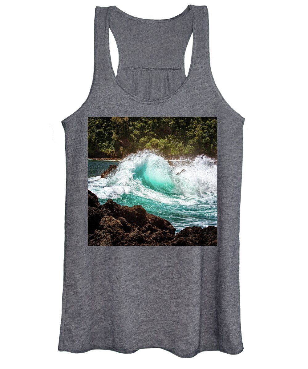 Maui Women's Tank Top featuring the photograph Breakers by Susan Rissi Tregoning