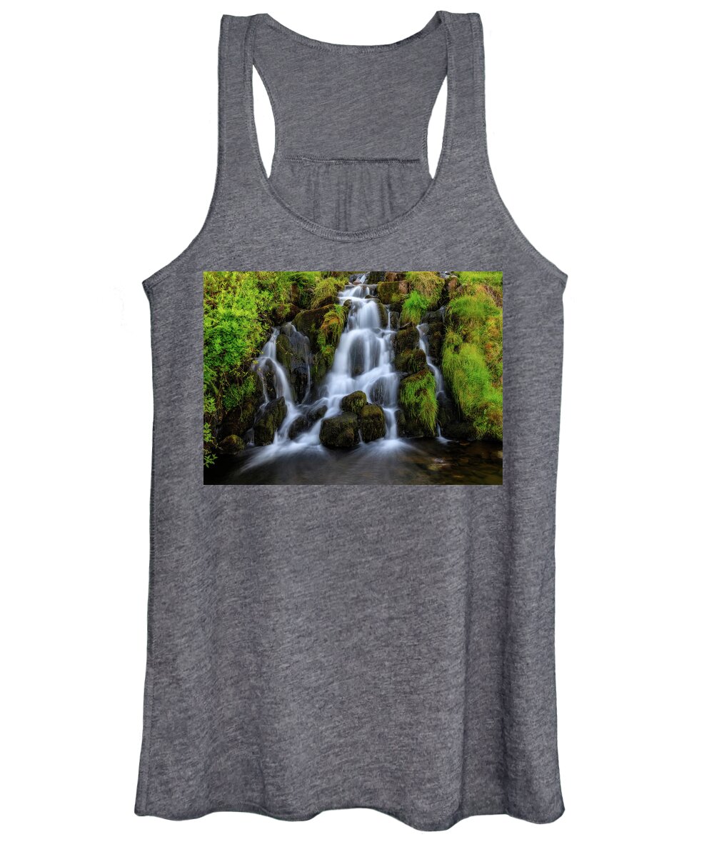 Waterfall Women's Tank Top featuring the photograph Bride's Veil by Rob Davies