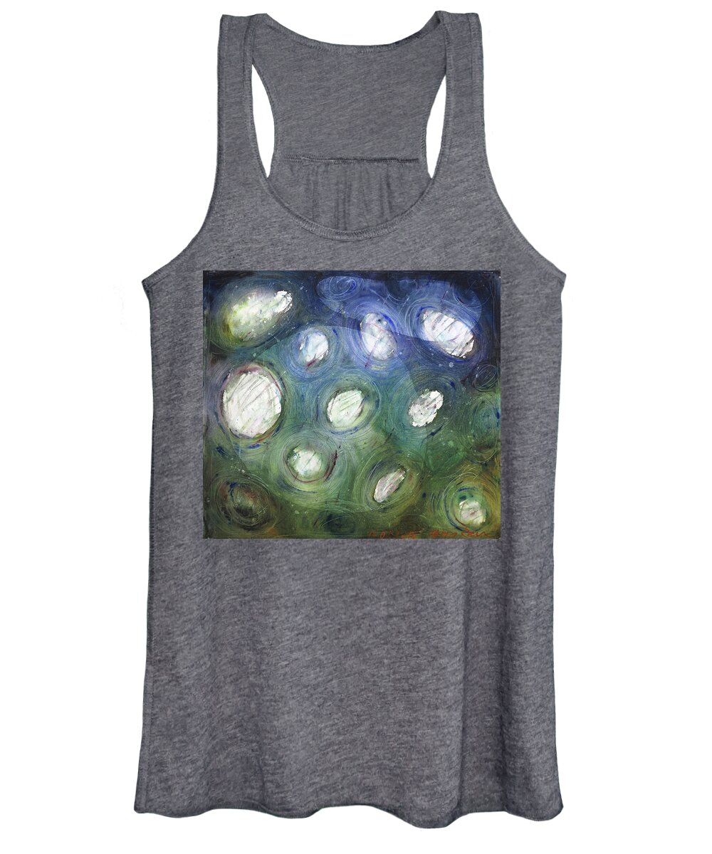 Painting Women's Tank Top featuring the painting Bubbles II by Petra Rau