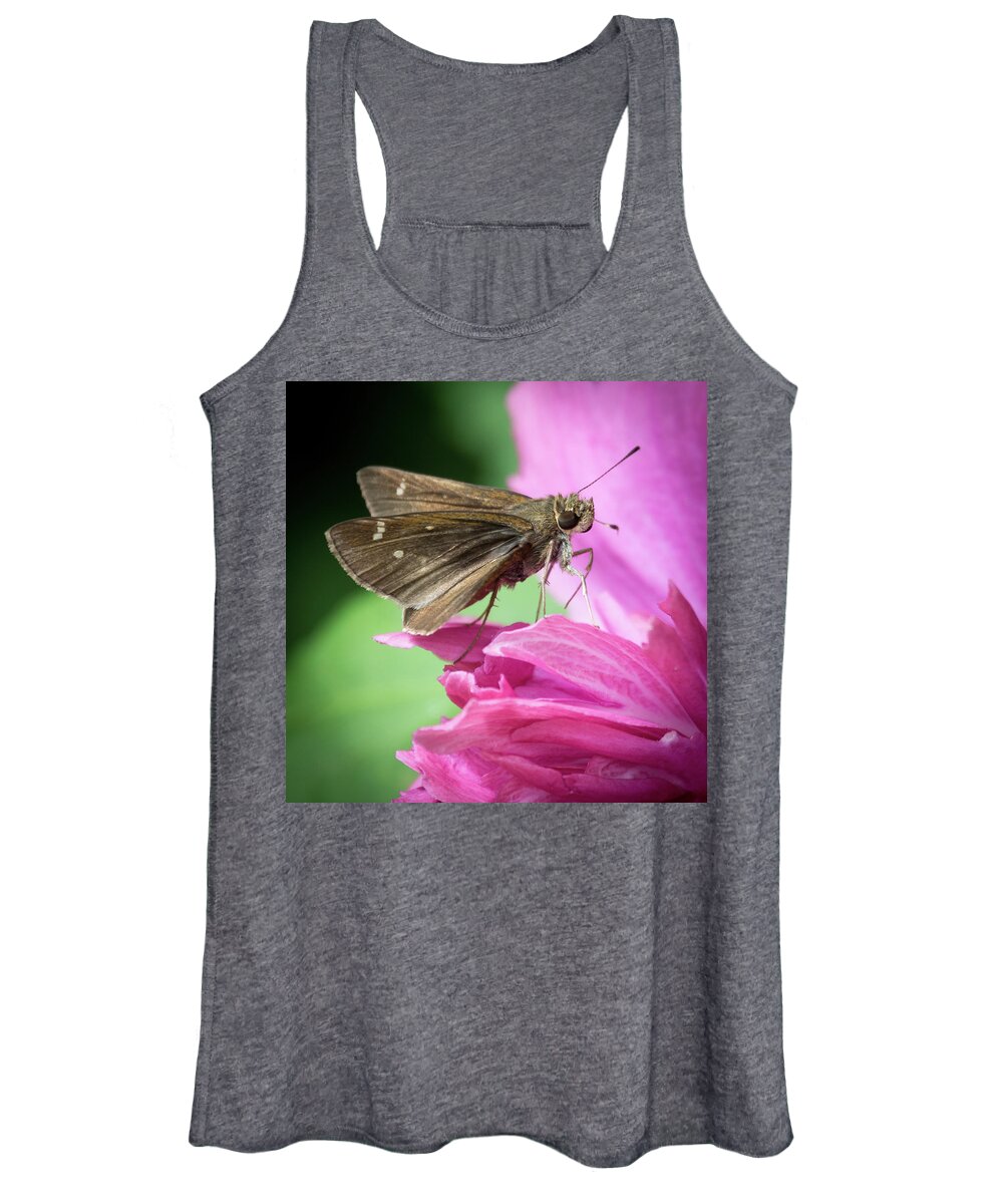 Wildlife Women's Tank Top featuring the photograph Bug On A Flower by John Benedict