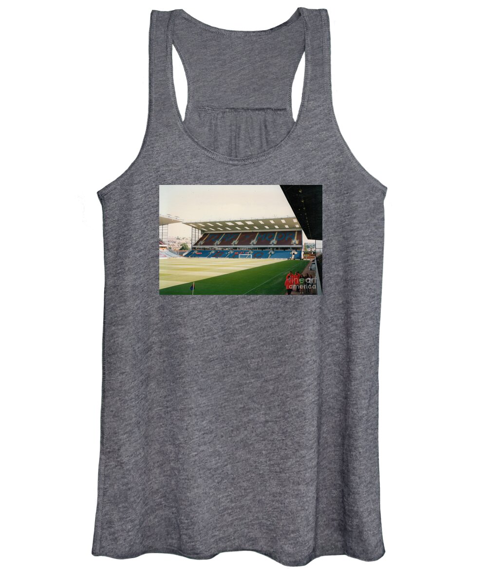  Women's Tank Top featuring the photograph Burnley - Turf Moor - East Stand 3 - August 1997 by Legendary Football Grounds
