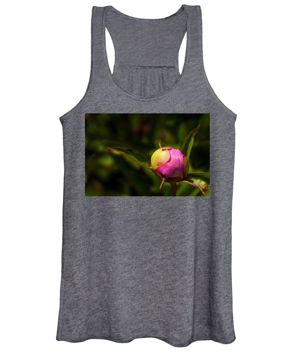Peony Women's Tank Top featuring the photograph Busting Out by John Roach