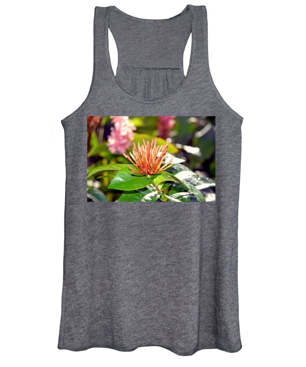 Flower Women's Tank Top featuring the photograph Butterfly Snack by Robert Meyers-Lussier