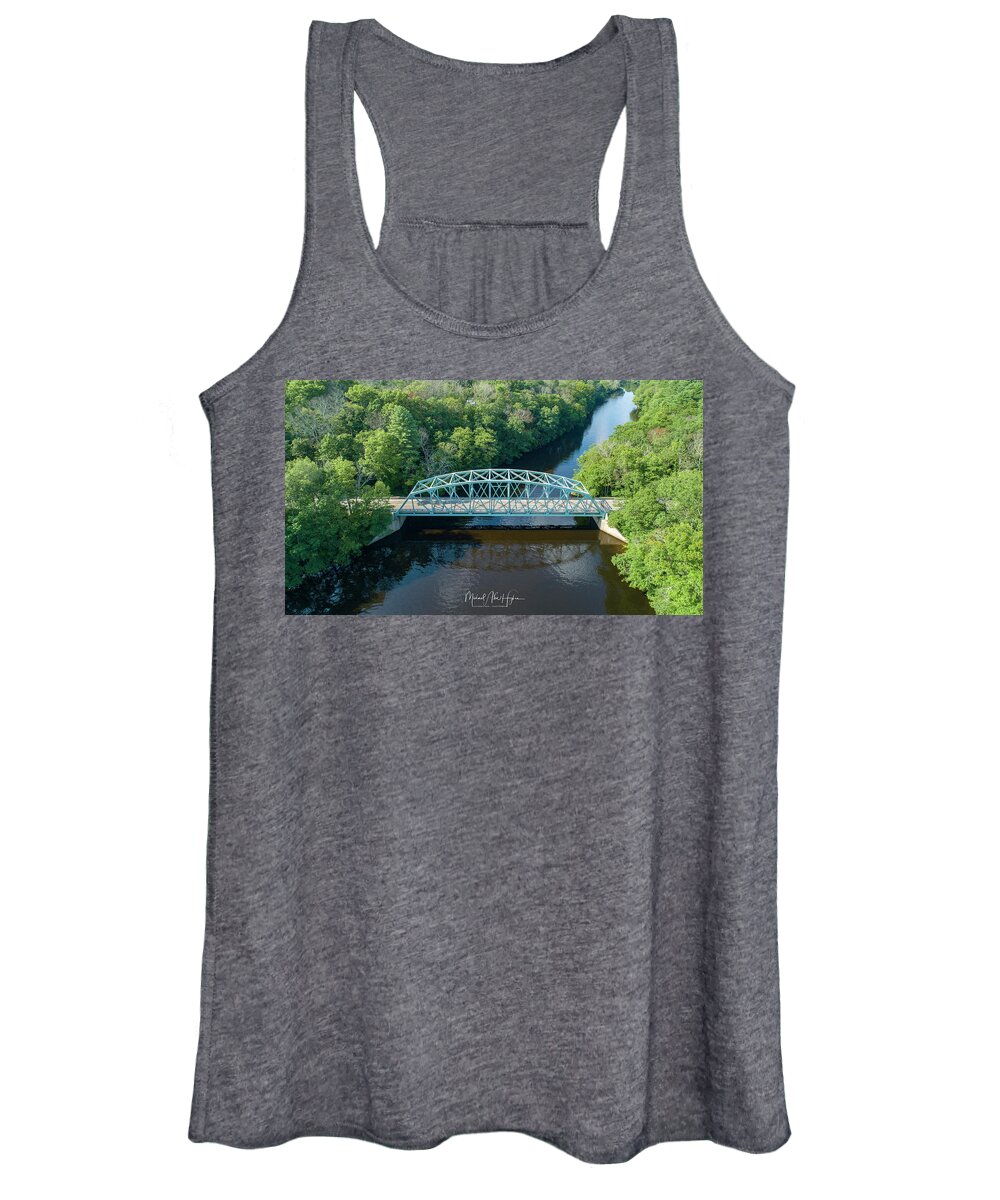 Canterbury Women's Tank Top featuring the photograph Butts Bridge Summertime by Veterans Aerial Media LLC
