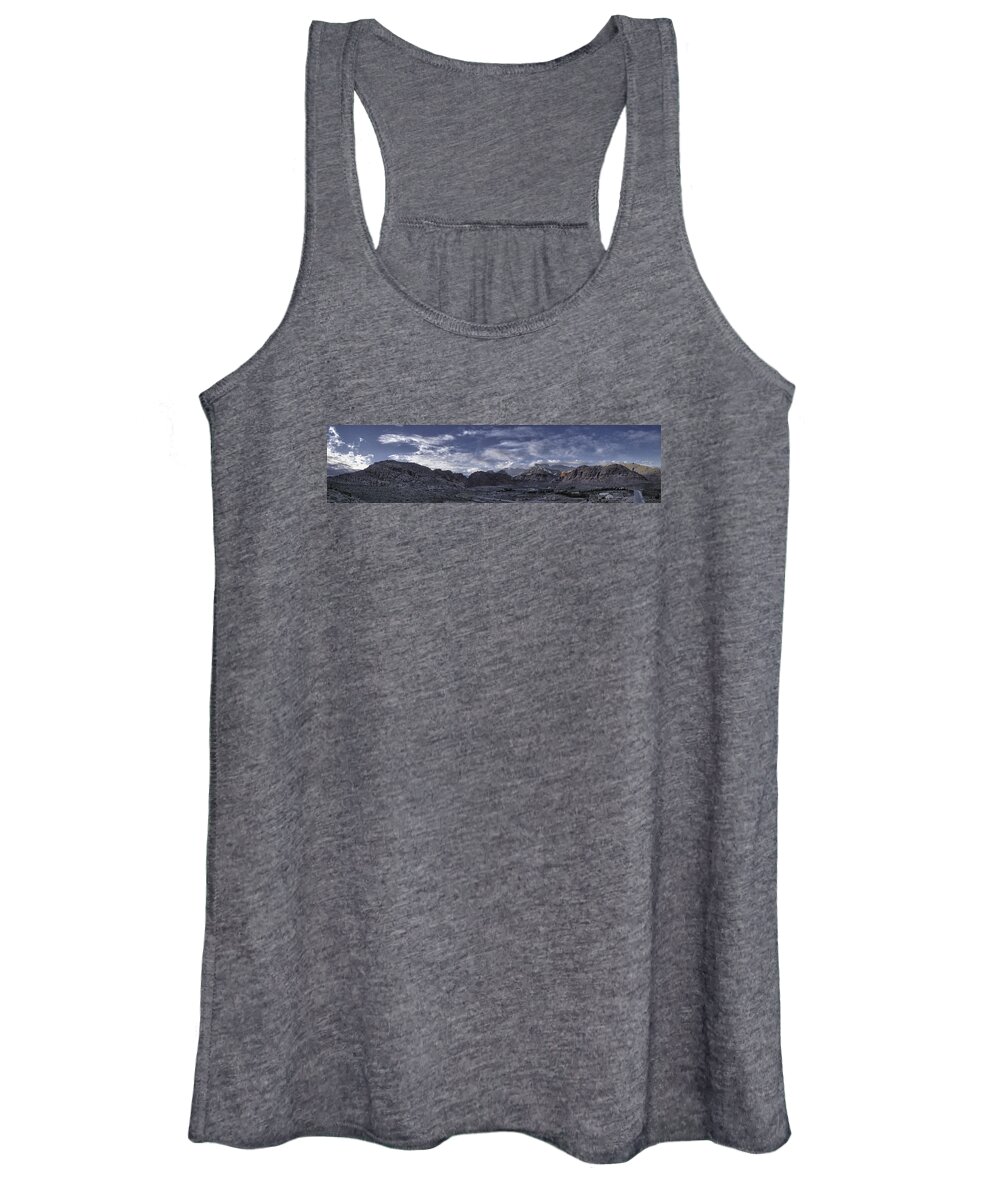 Panorama Women's Tank Top featuring the photograph Calico Basin Panorama by Ryan Smith