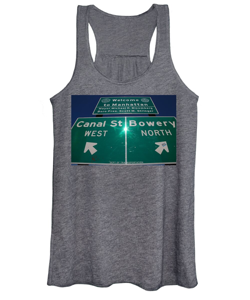 Pop Art Women's Tank Top featuring the photograph Canal And Bowery by Rob Hans