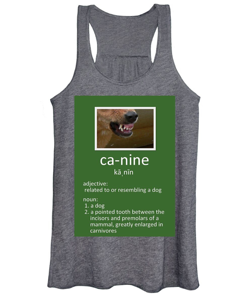 Canine Poster Women's Tank Top featuring the photograph Canine Poster by Kathy K McClellan