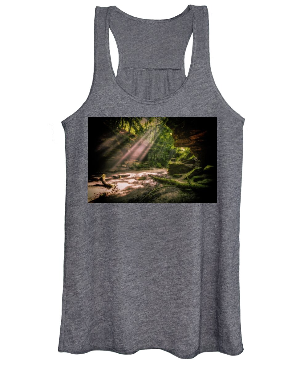 Sun Beam Women's Tank Top featuring the photograph Canyon Sunbeam by Todd Ryburn