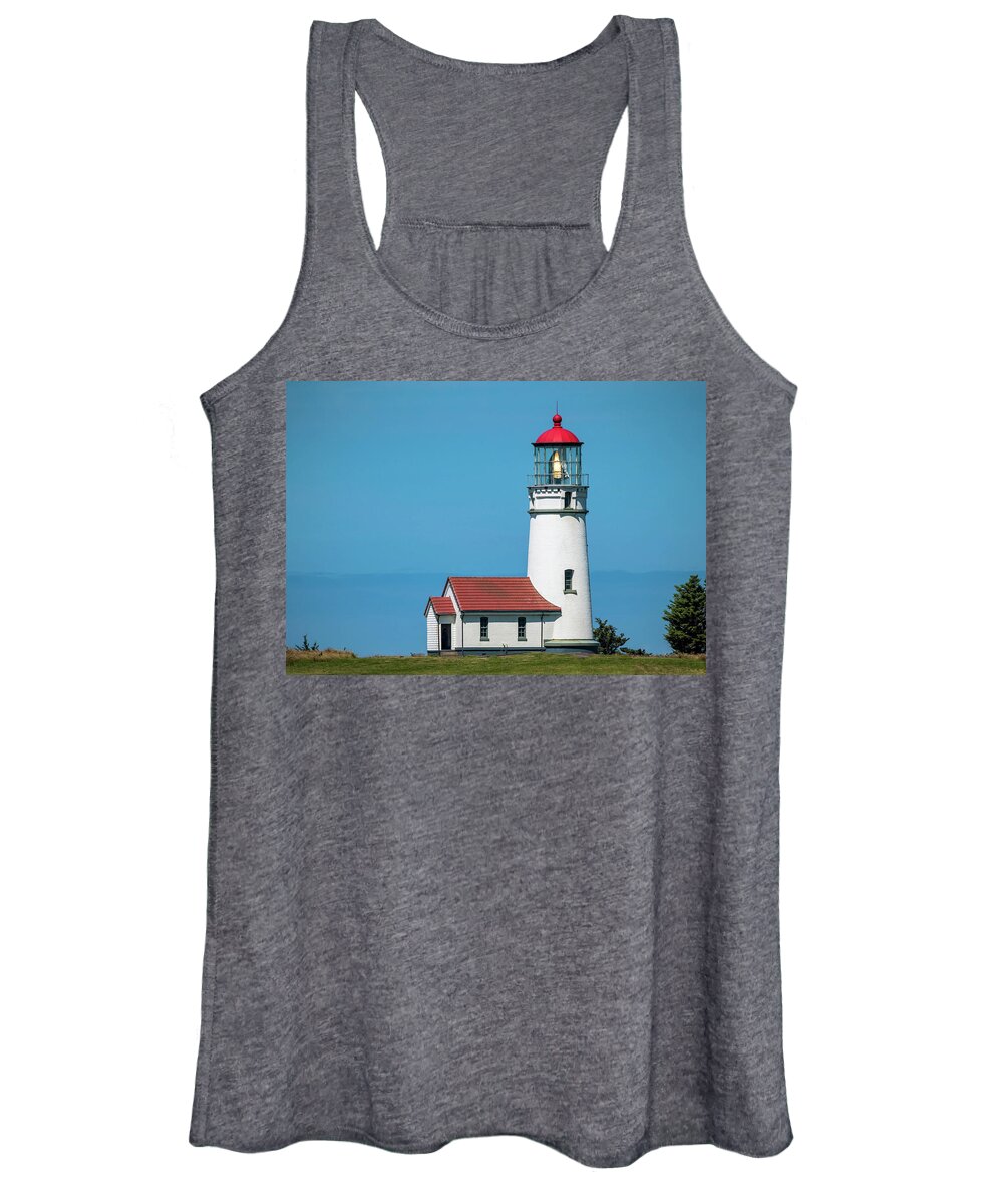 Cape Blanco Women's Tank Top featuring the photograph Cape Blanco Lighthouse at Cape Blanco, Oregon by John Hight