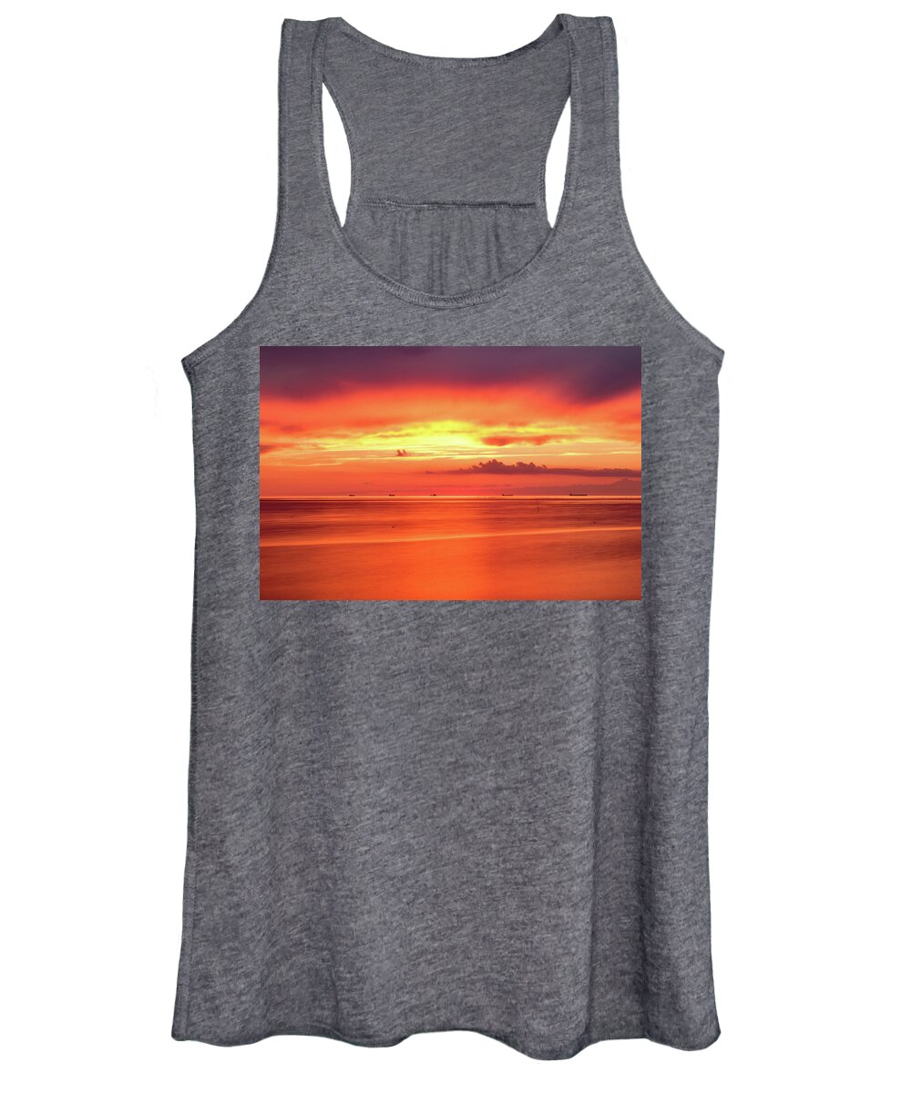 Sunset Women's Tank Top featuring the photograph Cargo Line by Nicole Lloyd