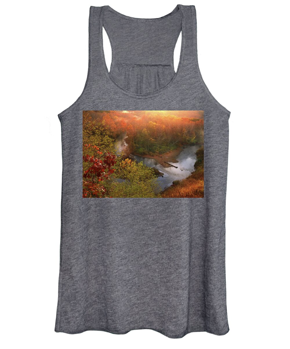  Women's Tank Top featuring the photograph Cascade Valley Sunrise by Rob Blair