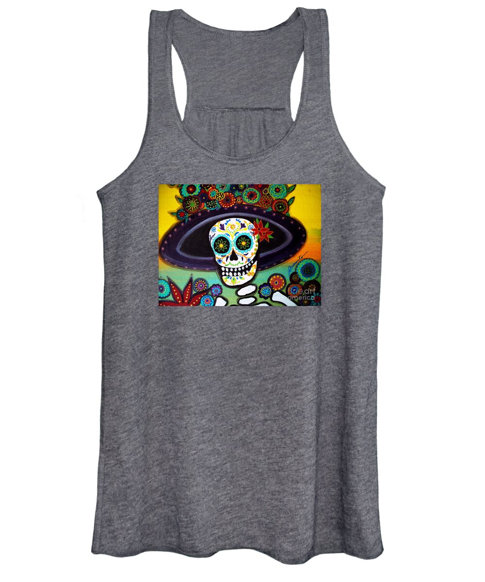 Day Of The Dead Women's Tank Top featuring the painting Catrina by Pristine Cartera Turkus