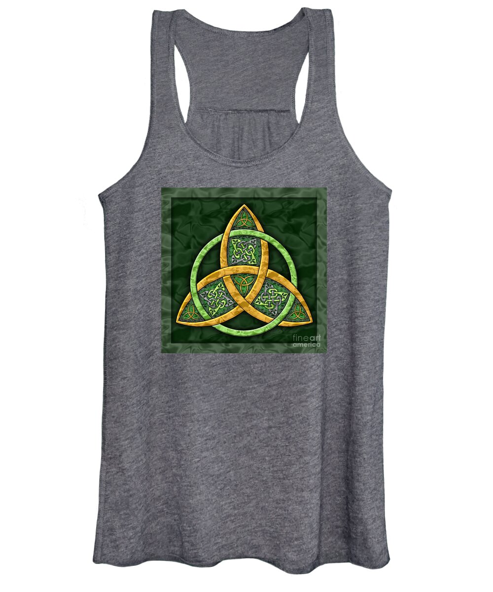 Artoffoxvox Women's Tank Top featuring the painting Celtic Trinity Knot by Kristen Fox