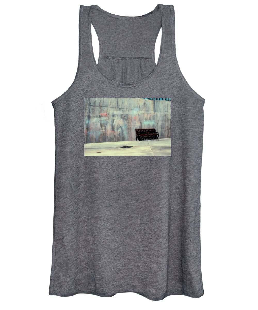 Chalk Women's Tank Top featuring the photograph Chalk n Bench by Michael Hope