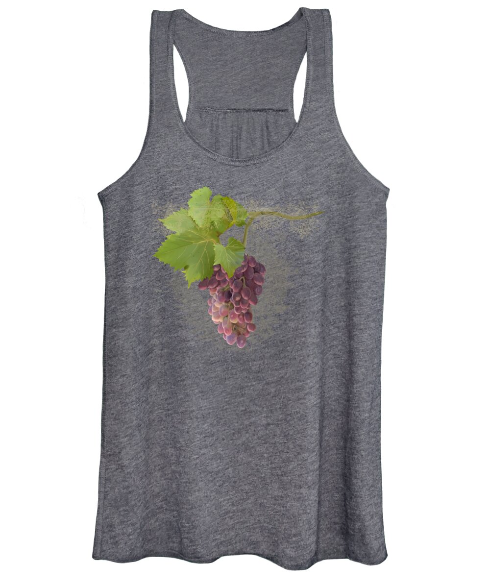 Pinot Noir Women's Tank Top featuring the tapestry - textile Chateau Pinot Noir Vineyards - Vintage Style by Audrey Jeanne Roberts