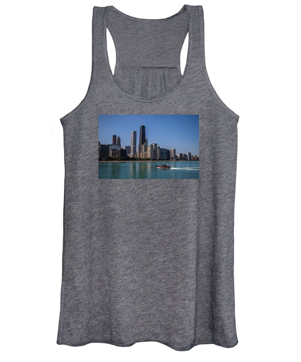 Chicago Women's Tank Top featuring the photograph Chicago Lakefront by Lev Kaytsner