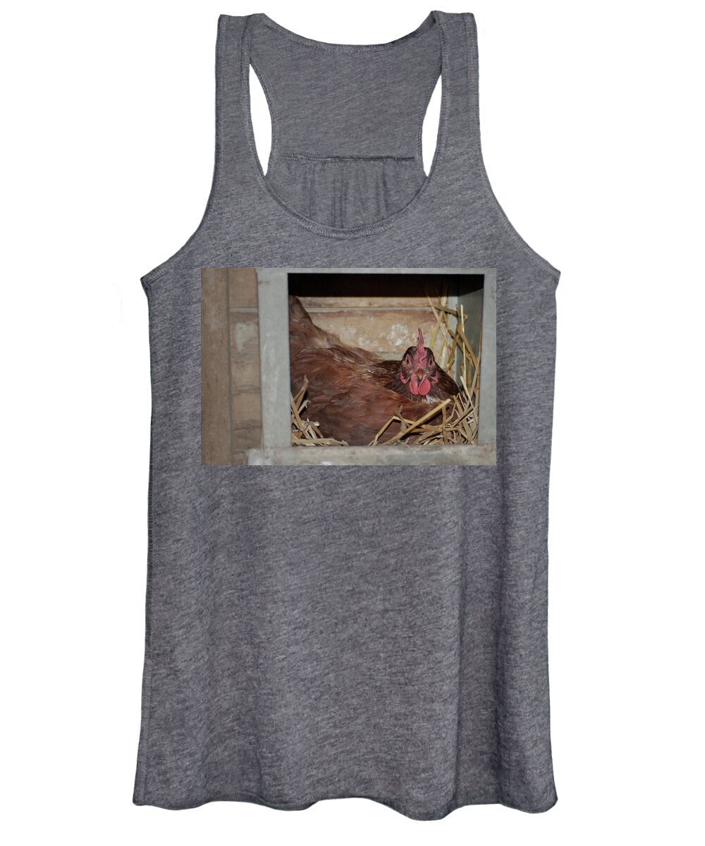 Chicken Women's Tank Top featuring the photograph Chicken Box by Troy Stapek