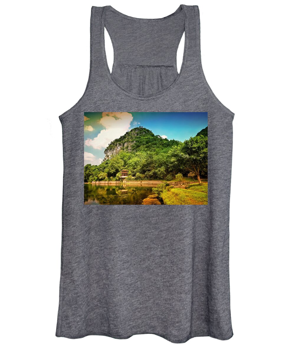 China Women's Tank Top featuring the photograph China Guilin landscape scenery photography-12 by Artto Pan