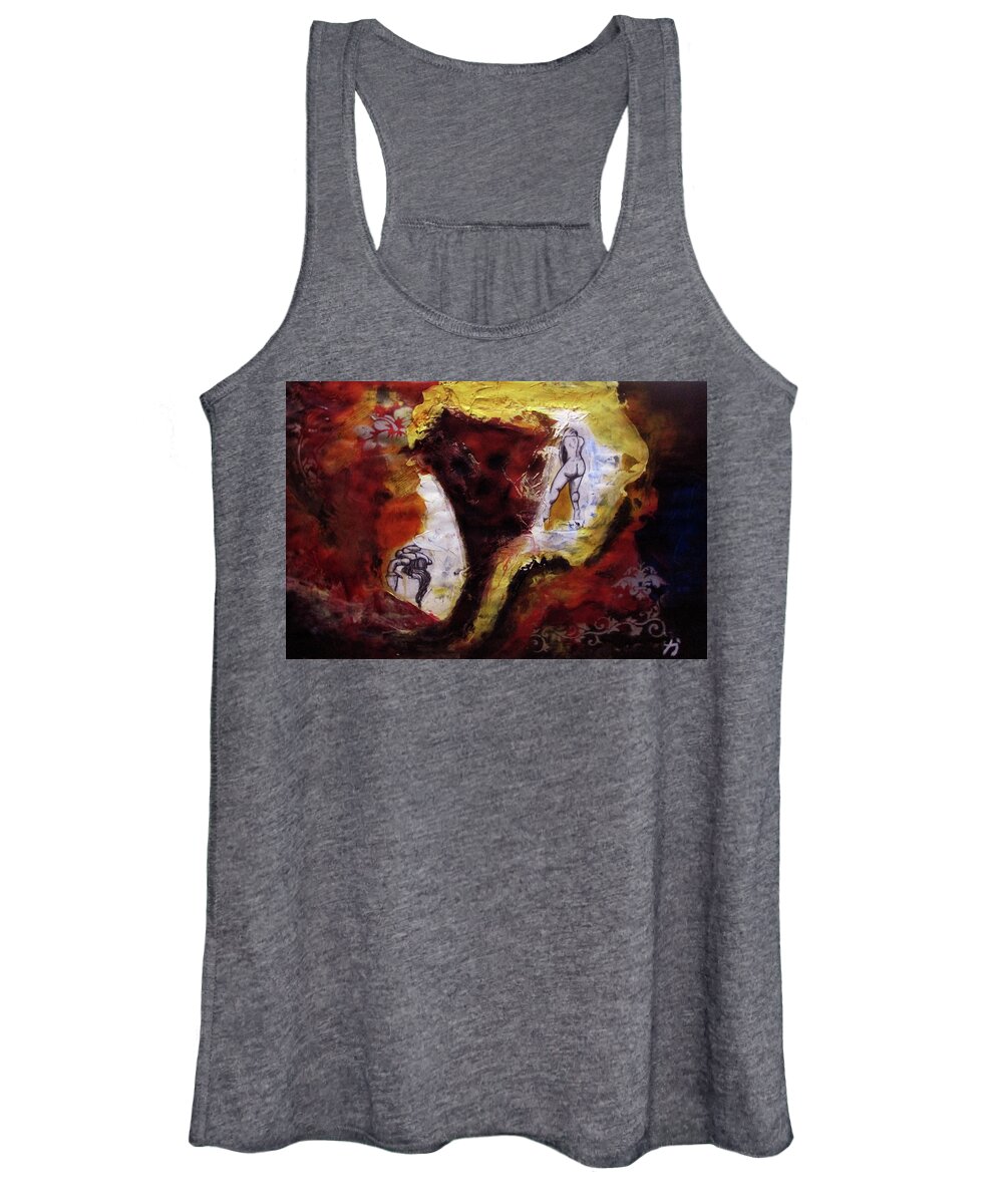 Wall Art Women's Tank Top featuring the painting Ciclos by Carlos Paredes Grogan