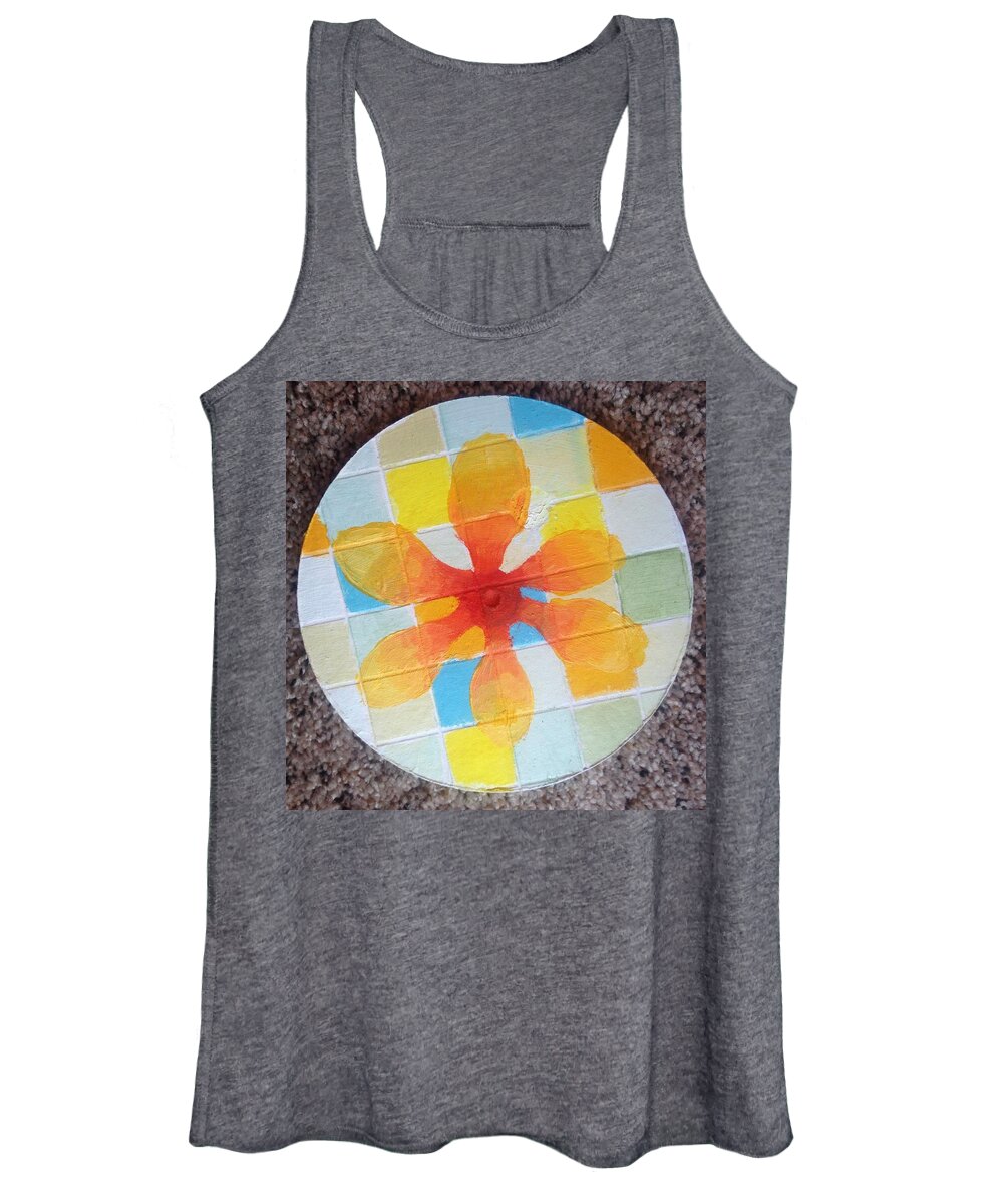 Petals Women's Tank Top featuring the painting Circle for Daud by Suzanne Giuriati Cerny