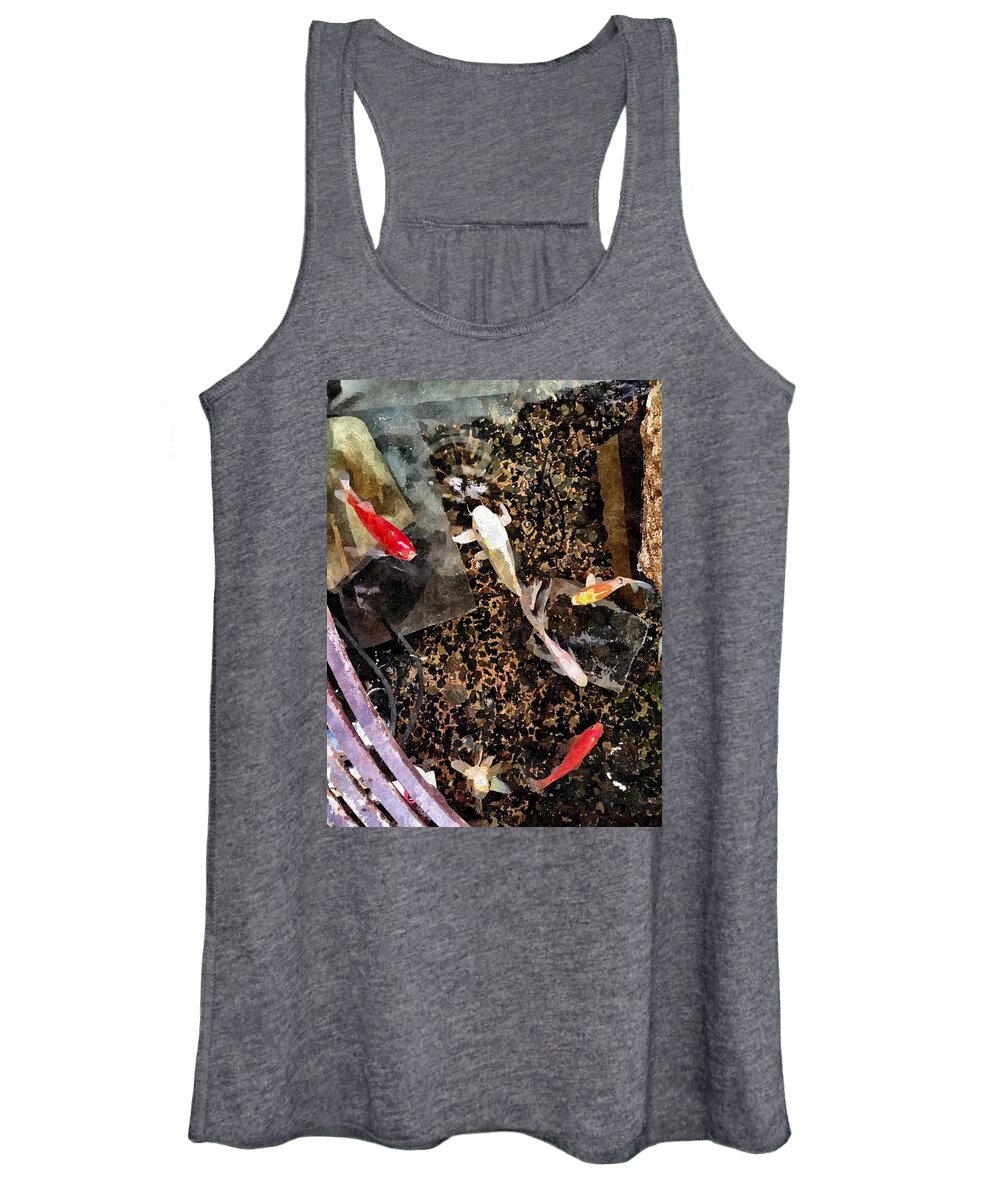 Koi Women's Tank Top featuring the photograph Clear As Koi by Brad Hodges