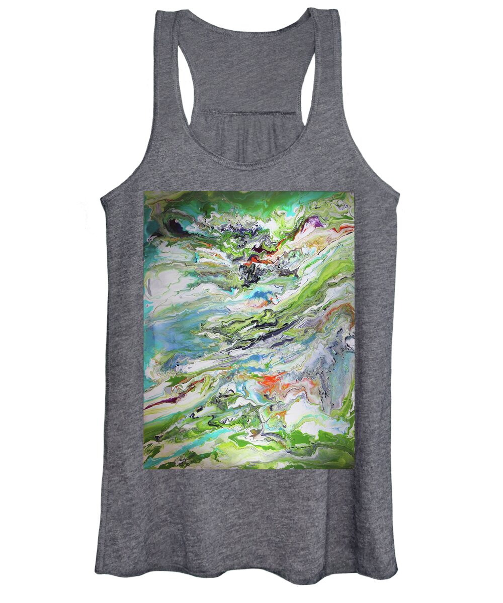 Abstract Women's Tank Top featuring the painting Coastal Impressions by Madeleine Arnett