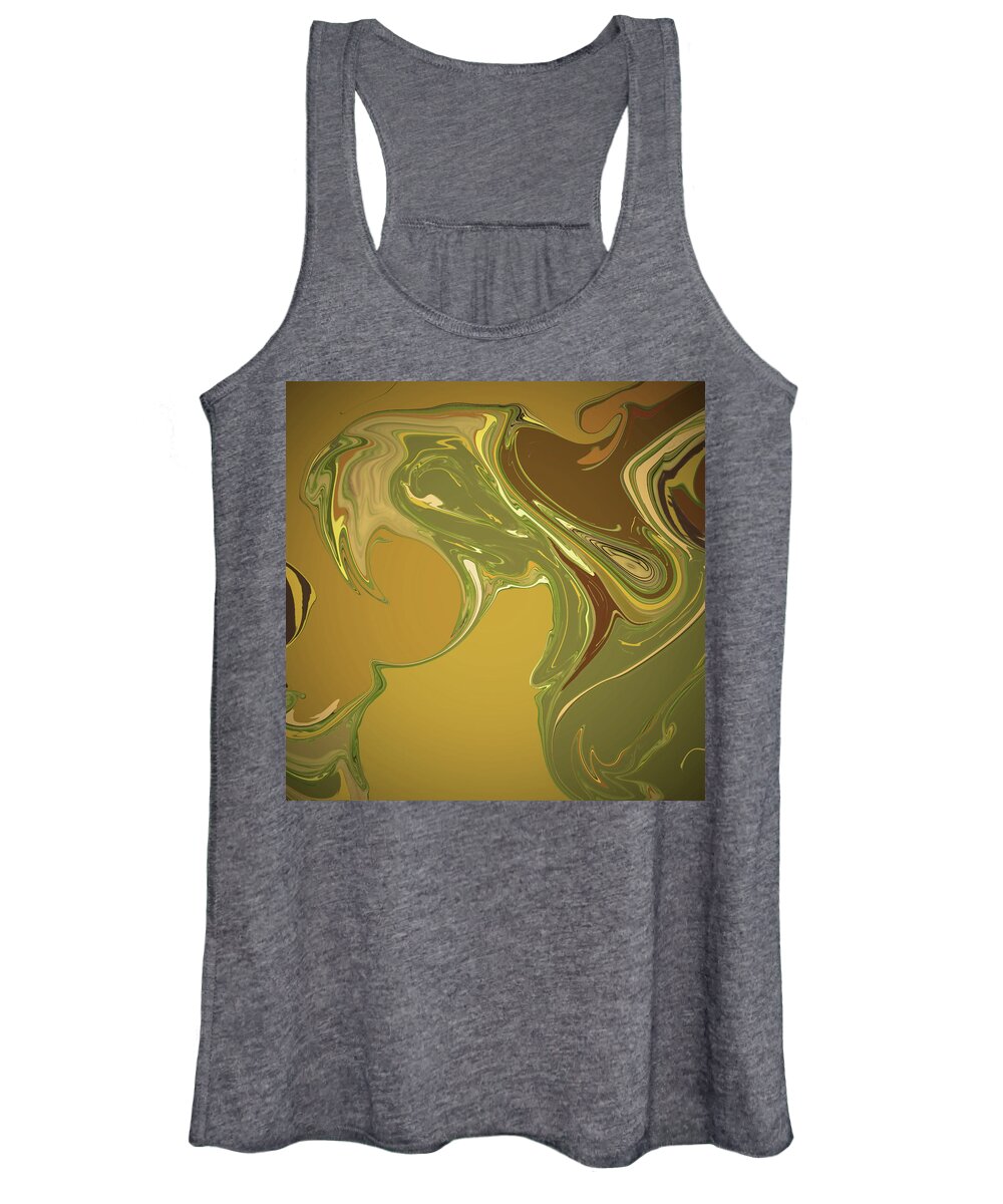 Marbled Papers Women's Tank Top featuring the digital art Cognac and Cigars by Gina Harrison