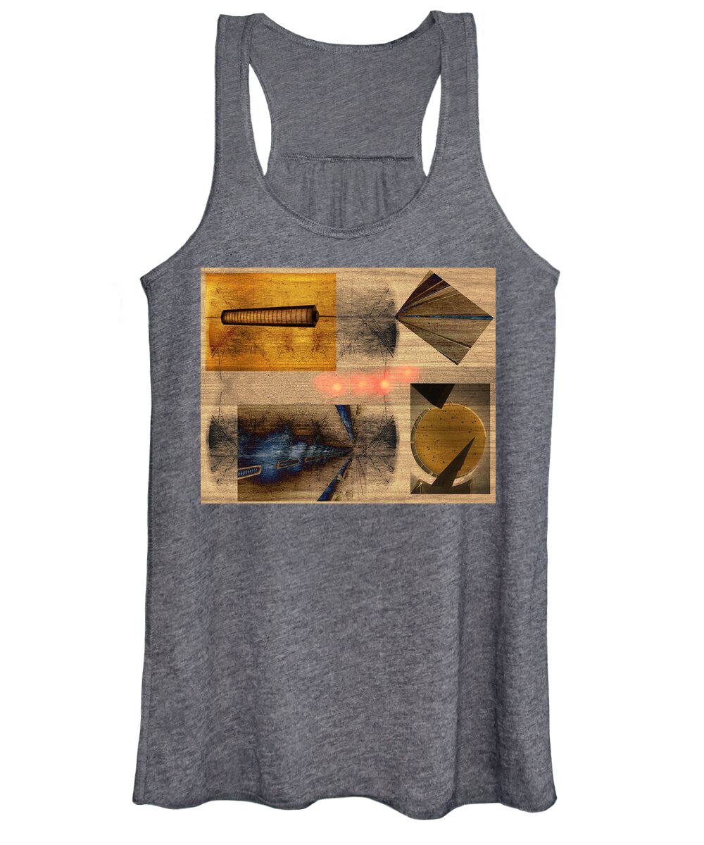 Abstract Women's Tank Top featuring the photograph Collage - CLE Airport by Matt Cegelis