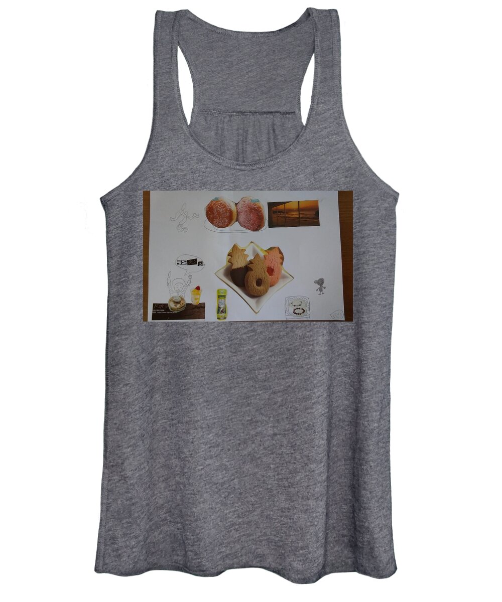 #collage Women's Tank Top featuring the drawing Collage by Sari Kurazusi