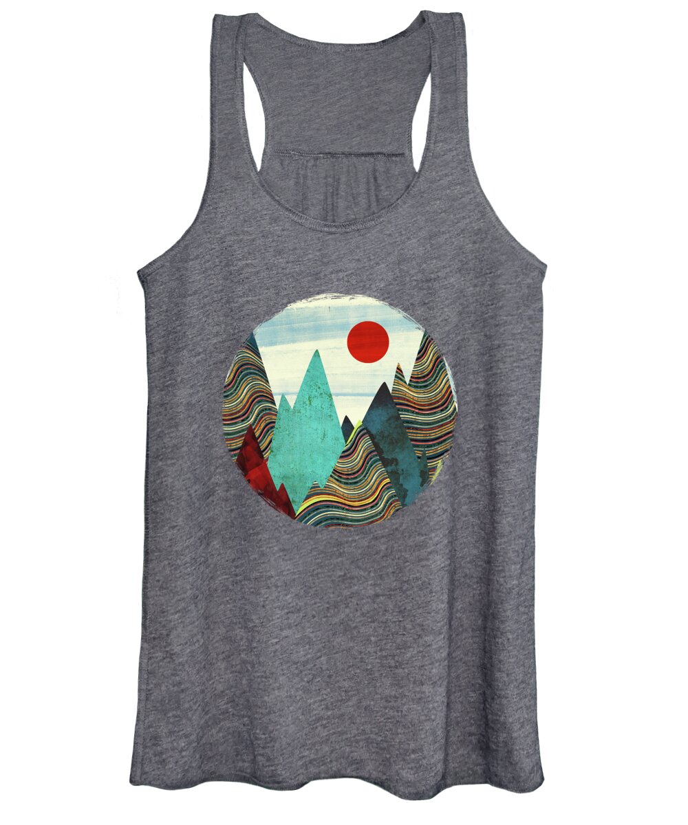 Color Women's Tank Top featuring the digital art Color Peaks by Spacefrog Designs
