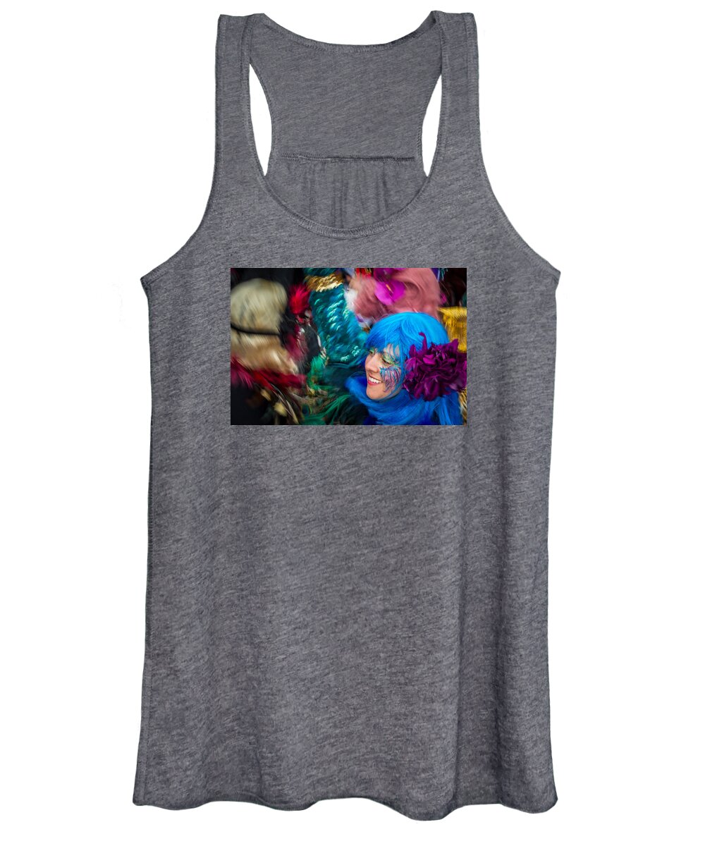 Louissiana Women's Tank Top featuring the photograph Colors of Carnival by Thomas Lavoie