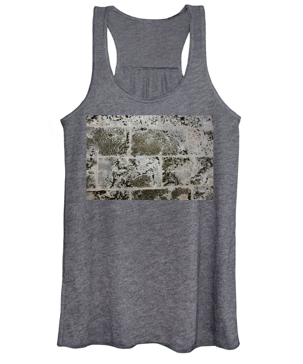 Texture Women's Tank Top featuring the photograph Coral Wall 205 by Michael Fryd