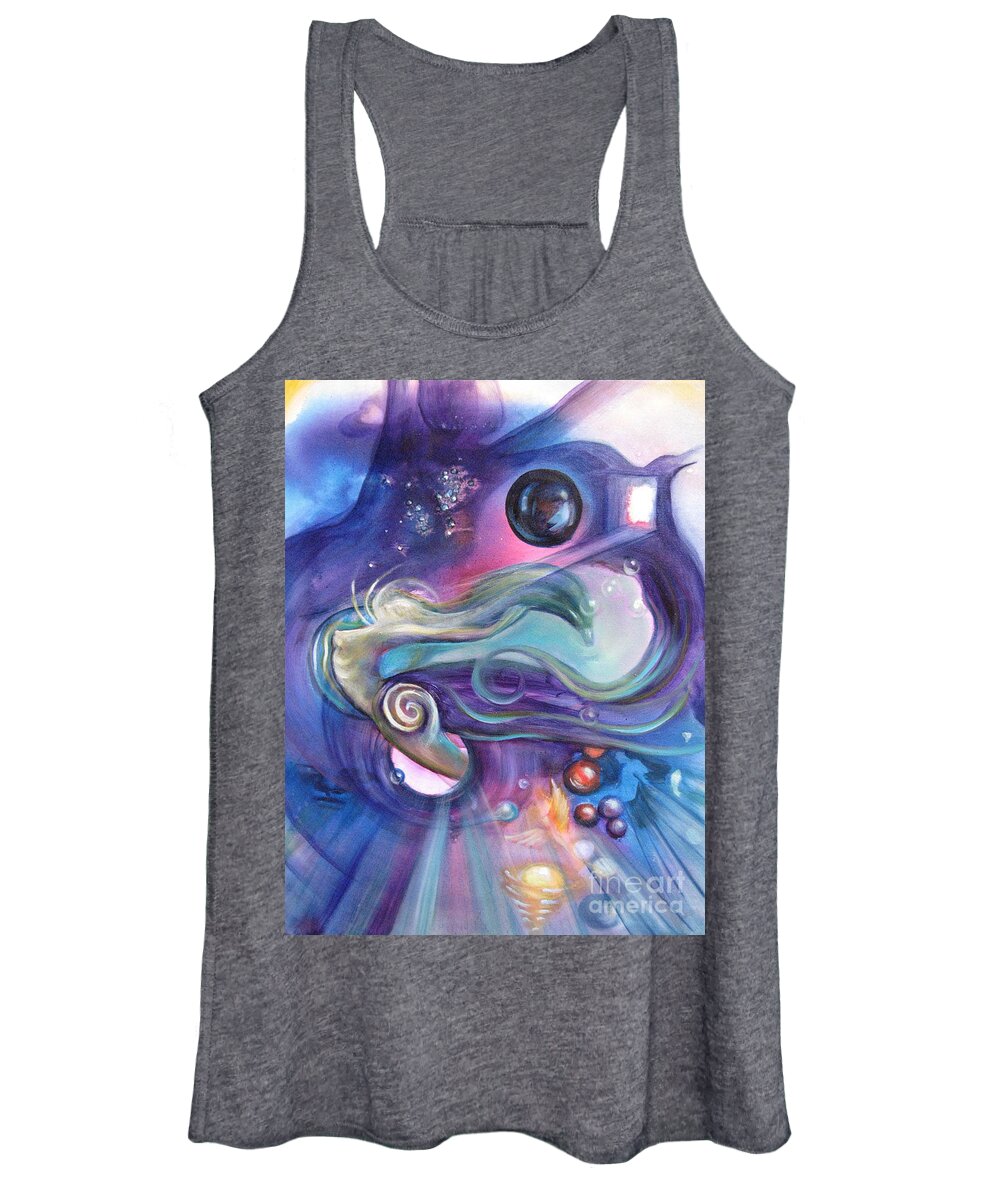Spirit Women's Tank Top featuring the painting Cosmic Hostess by Sofanya White