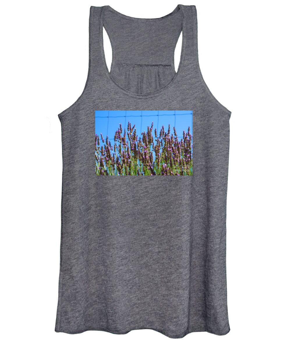 Flowers Women's Tank Top featuring the mixed media Country Lavender IV by Shari Warren