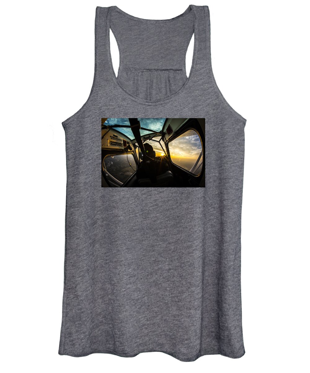Flight Women's Tank Top featuring the photograph Crankin' and Bankin' by Phil And Karen Rispin