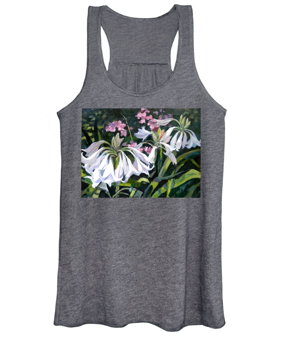 Lily Women's Tank Top featuring the painting Crinum Latifolium by Martha Tisdale