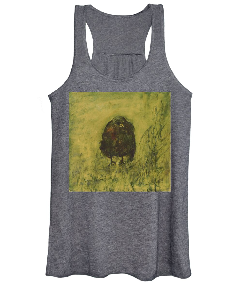 Bird Women's Tank Top featuring the painting Crow 26 by David Ladmore