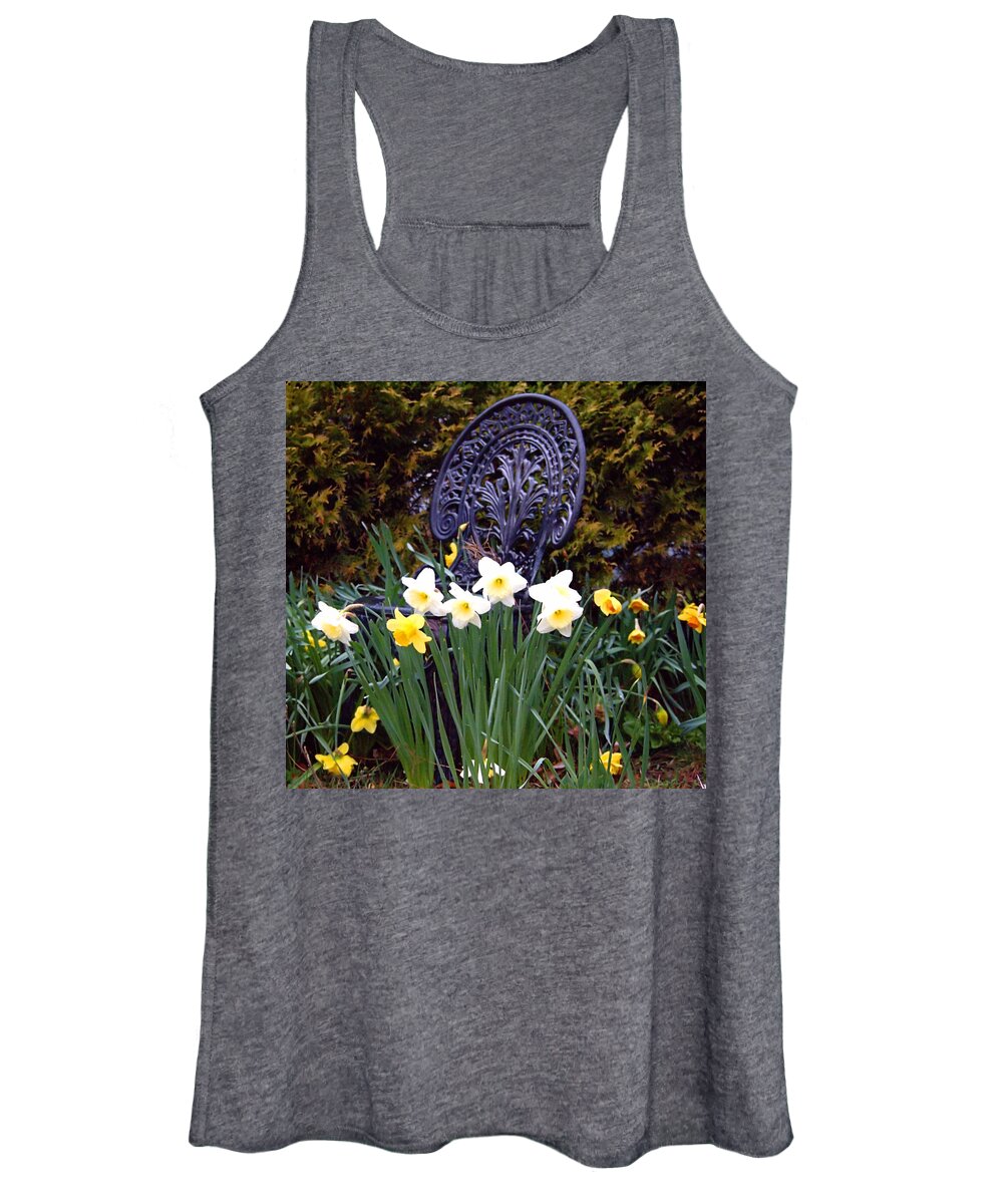 Spring Women's Tank Top featuring the photograph Daffodil Garden by Newwwman