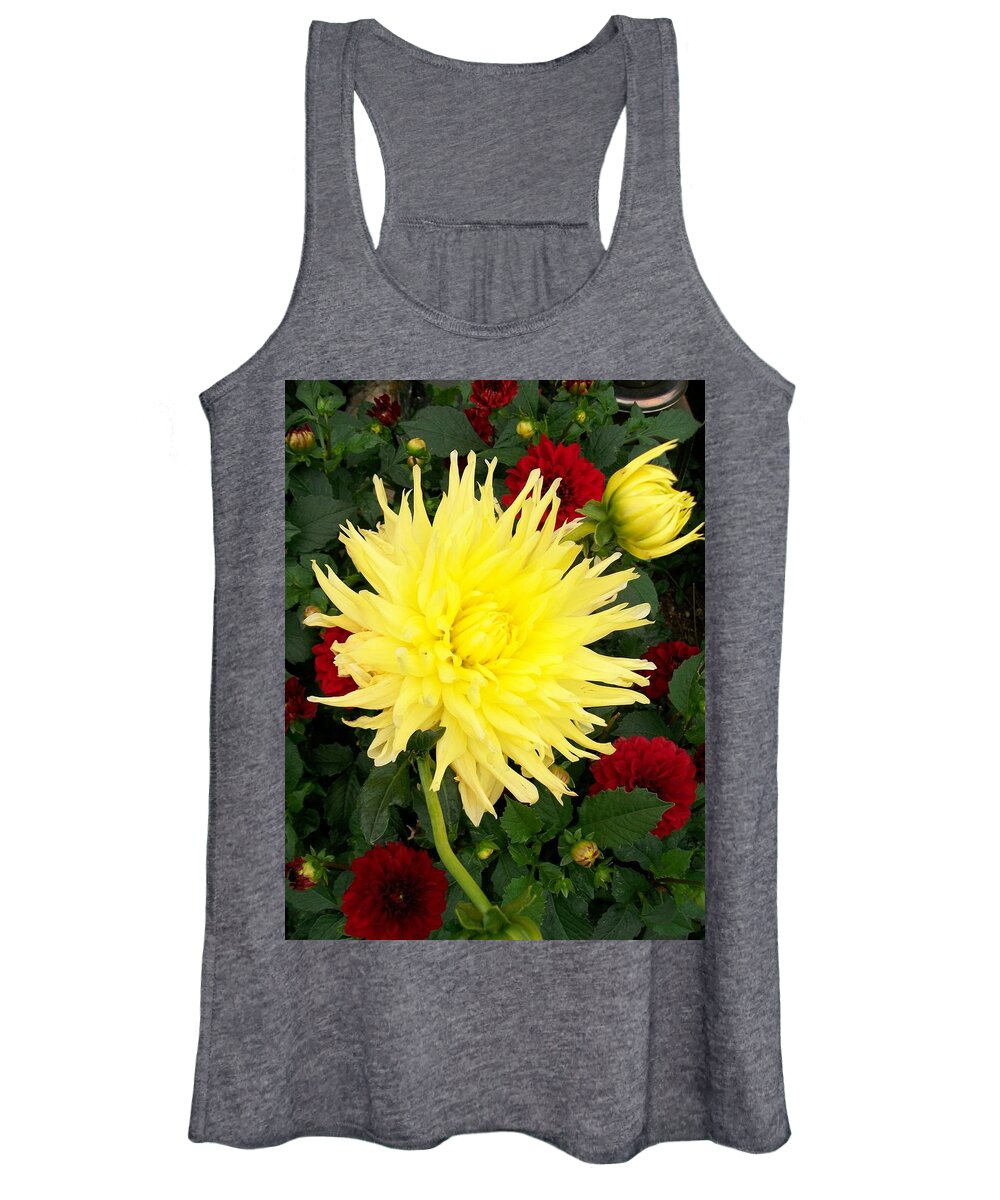 Bright Women's Tank Top featuring the photograph Dahlia's by Sharon Duguay