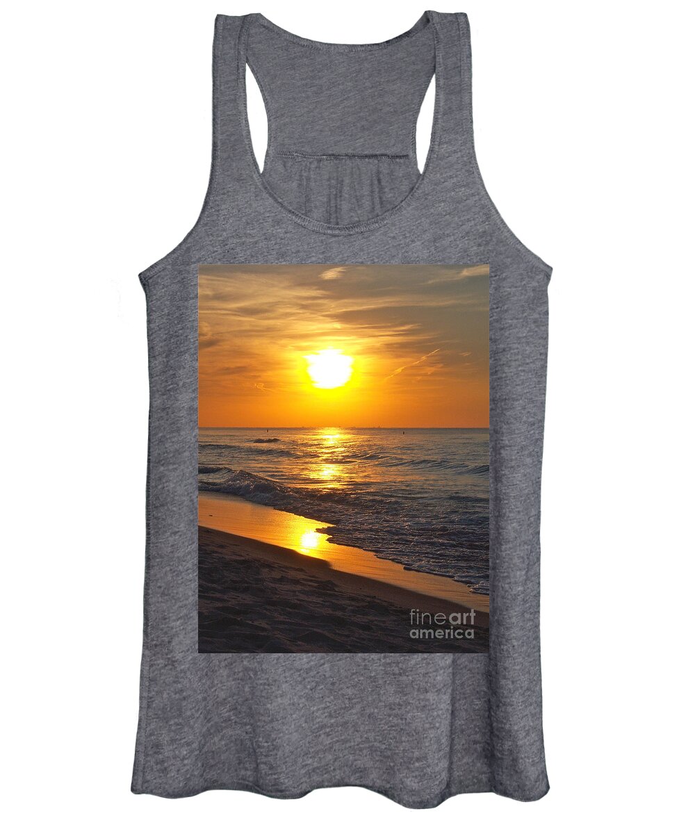 Sunset Women's Tank Top featuring the photograph Day is Done by Pamela Clements