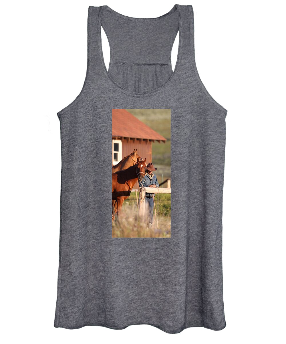 Wyoming Women's Tank Top featuring the photograph Day Thoughts by Diane Bohna