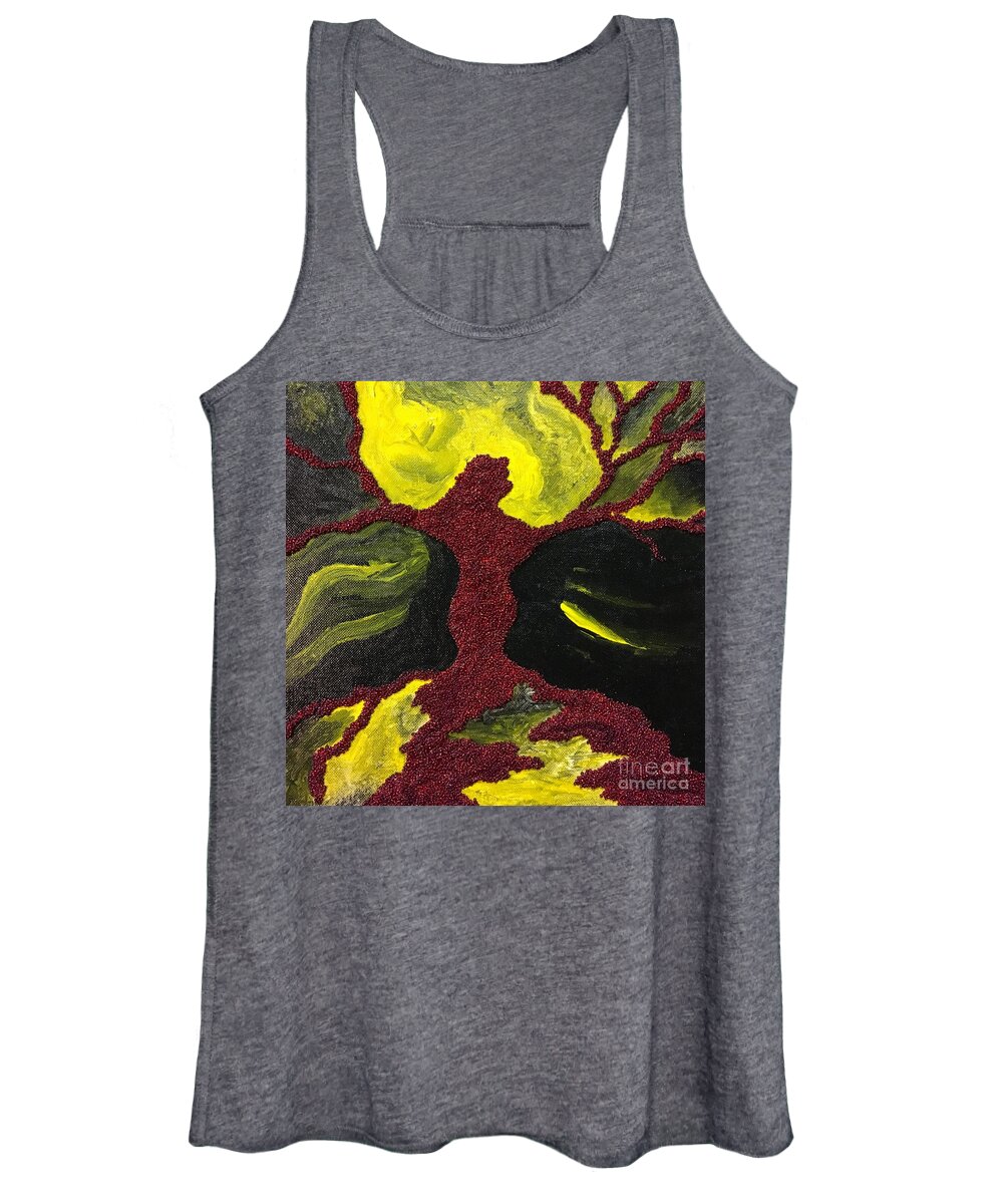 Glass Beads Women's Tank Top featuring the mixed media Decomposing Soul by Pamela Henry