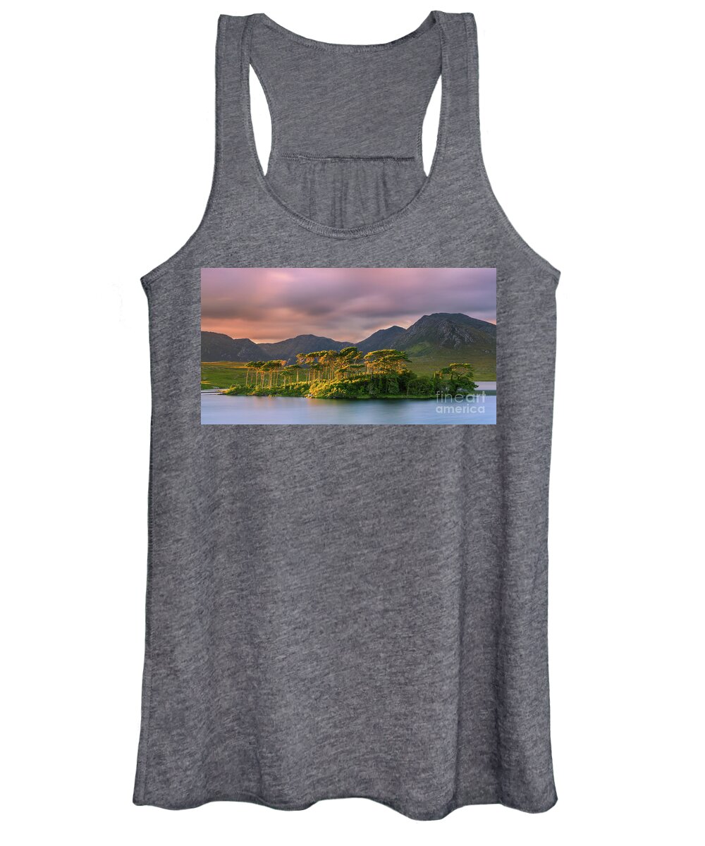 Color Image Women's Tank Top featuring the photograph Derryclare Lough - Ireland by Henk Meijer Photography